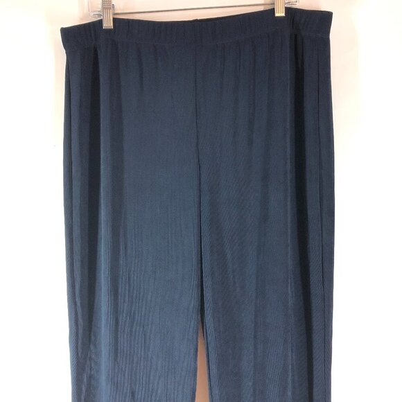 Chico's Travelers Blue Pull On Pants Size 3 Tall - Picture 2 of 5